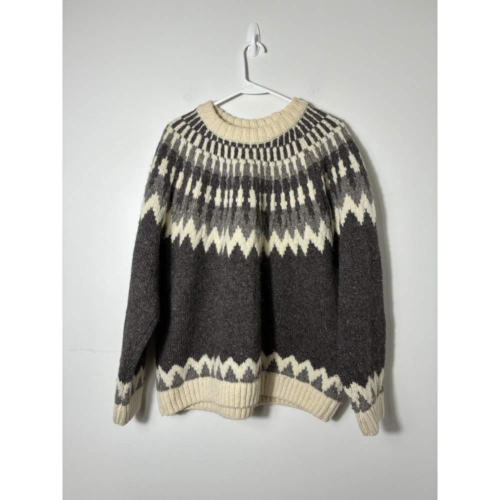 Vintage Paul James Wool/alpaca Sweater Mens Large Brown Fair Isle Grandpacore